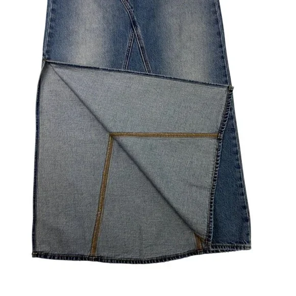 Levi’s Premium Iconic Long Denim Maxi Skirt Blue Women’s 24 / 00 / XXS NWT - Picture 6 of 15